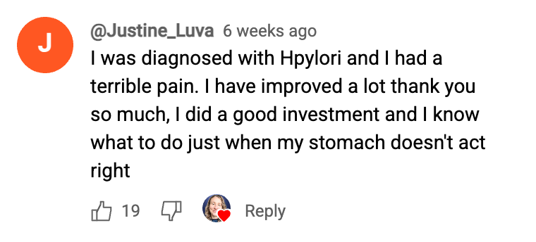 Justine Luvanda, stomach healing, testi 1